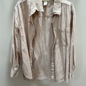 Casual Women’s Beige Button-Down Shirt